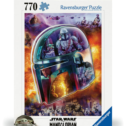 Ravensburger Star Wars: The Mandalorian's Helmet 759 Piece Shaped Jigsaw Puzzle | Unique Piece Design | Softclick Technology | Ideal Gift for Puzzle Enthusiasts