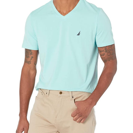 Nautica Men's Short Sleeve Solid Slim Fit V-Neck T