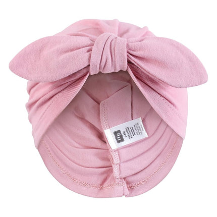 Hudson Baby Infant Girls Turban Cotton Headwraps, 0-24 Months, Soft Painted Floral, 0-24 Months