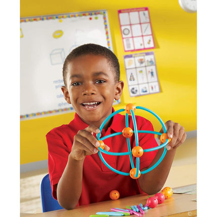 Learning Resources Geometric Shapes Building Set - 170 Pieces, Ages 5+ Math Learning Games for Kids, Early Math Skills, Back to School Activities, Classroom Games for Teachers, Multicolour