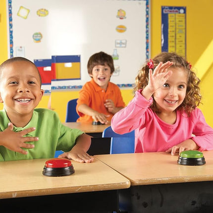 Learning Resources (UK Direct Account) Learning Resources Lights and Sounds, Family Night Game, Game Show, Classroom Accessories, Siren, Buzzer, Set of 4, Ages 3+