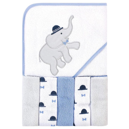 Hudson Baby Unisex Baby Hooded Towel and Five Wash