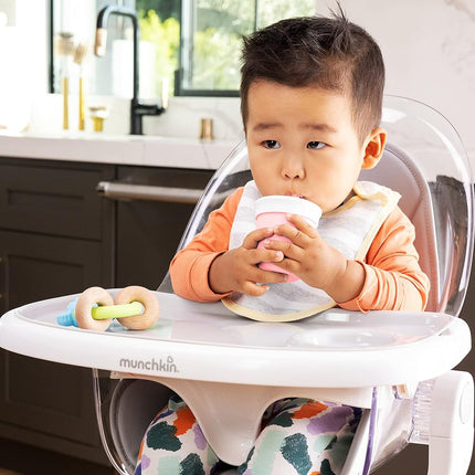 Munchkin� C�est Silicone! Open Training Cup with Straw for Babies and Toddlers 6 Months+, 4 Ounce, Coral