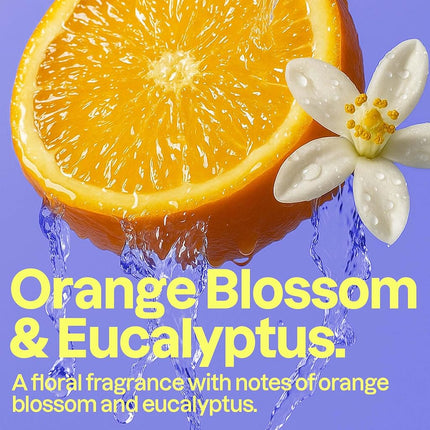 ATTITUDE Body Wash, EWG Verified Shower Gel, Dermatologically Tested, Plant and Mineral-Based, Vegan Personal Care Products, Orange Blossom & Eucalyptus, Bulk Refill, 67.6 Fl Oz