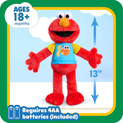 Just Play Sesame Street 33 cm Sing-Along Plush Elmo with Lights and Sounds, Super Soft and Cuddly, Children's Toy for Children from 18 Months