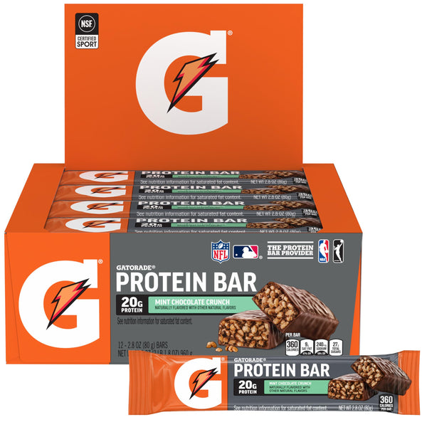 Gatorade Whey Protein Bars, Mint Chocolate Crunch,