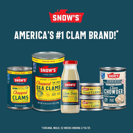 Snows Clam Chopped 6.5-Ounce Cans (Pack Of 12)