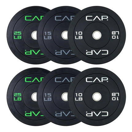 CAP 100lb Economy Olympic Bumper Plate Weight Set