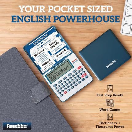 Franklin MDE-1200 Electronic Dictionary and Thesaurus - English Dictionary, Synonyms, Spell Checker, Word Games, Grammar Tools, Digital Dictionary, Portable Device with
