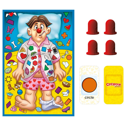 Juego de mesa Operación Junior de Hasbro Gaming | Juego de Operación para niños pequeños | Edad: 3 años en adelante | De 2 a 4 jugadores | Juegos preescolares | Juegos divertidos para preescolares