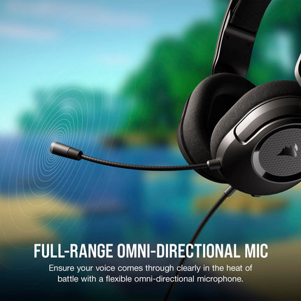 Casque Gaming Filaire Multiplateforme Corsair HS35 Surround v2 – Dolby 7.1 – Microphone Flexible Omnidirectionnel – Connexion Universelle 3,5 mm – PC, Mac, PS5, PS4, Xbox, Nintendo Switch, Mobile – Carbone