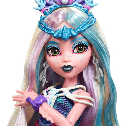 Monster High Monster Fest Doll, Lagoona Blue with Glam Outfit & Festival Themed Accessories Like Snacks, Band Poster, Statement Bag & More