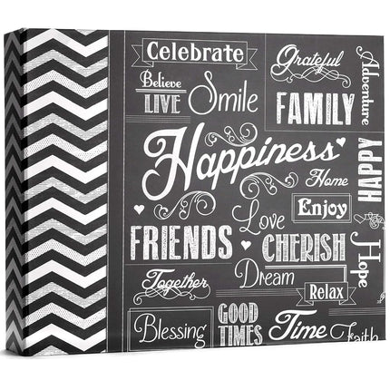12x12 Chalkboard 3-Ring Binder Scrapbook, Happy