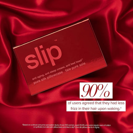 Slip Silk Queen Pillowcase, Scarlet | 100% Pure 22 Momme Mulberry Silk