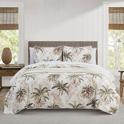 Tommy Bahama Bonny Cove Quilt Set, King, White