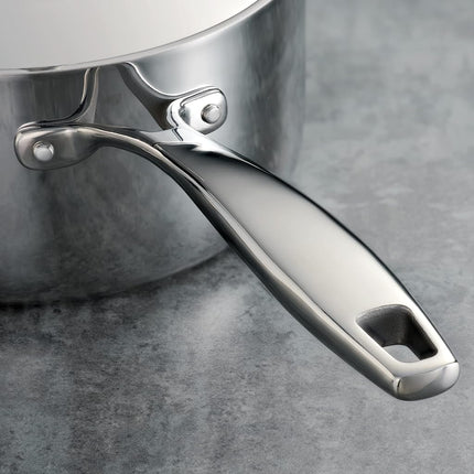 Tramontina Signature Tri-Ply Clad Stainless Steel 1.5 Quart Sauce Pan with Lid, Induction Ready, Dishwasher Safe, NSF Certified, Made in Brazil