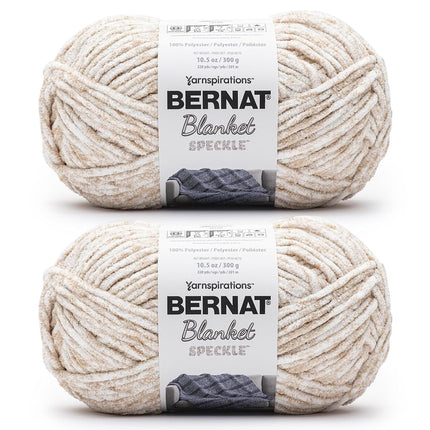 Bernat Blanket Speckle Cream Yarn - 2 Pack of 10.5