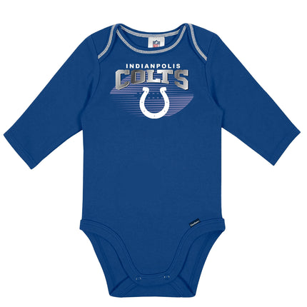 Gerber Unisex Baby Standard NFL 2 Pack Long Sleeve Onesie Bodysuit, Team Color, 6-12 Months
