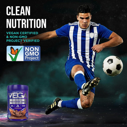 Vega Protein Made Simple, Vanilla, Stevia Free Vegan Plant Based Protein Powder, Healthy, Gluten Free, Pea Protein for Women and Men, 9.2 Ounces (10 Servings) (VEG00150)