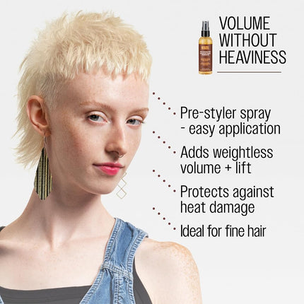 Reuzel Hairspray Grooming Tonic - Subtle Apple, Peppermint Fragrance - Perfect For Blow Drying - Ideal For Volume, Lift And Texture - Low Shine - Protects Hair From All Thermal Styling - 355 ml