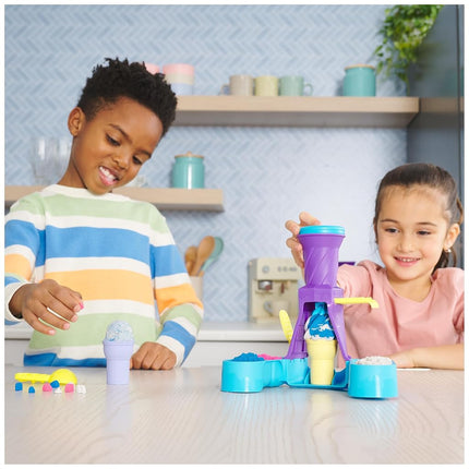 Kinetic Sand Soft Serve Station, Moldable Play Sand Sensory Toys, Ages 5+