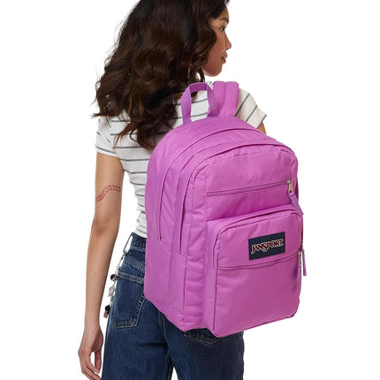 JanSport Laptop Backpack - Computer Bag with 2 Compartments, Ergonomic Shoulder Straps, 15” Laptop Sleeve, Haul Handle, Digital Fuchsia, One Size, Big Student