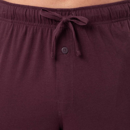 Fruit of the Loom Men's 1-Pack Extended Sizes Jersey Knit Sleep Pant, Dark Red, 3XL Tall