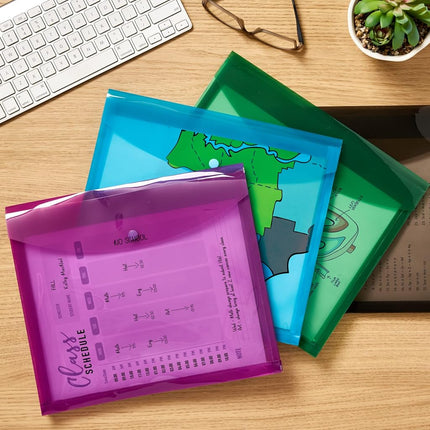 Avery Document Holder Envelope, Holds 450 Letter/A4-Size Sheets, 4-Color 4-Pack (73556)