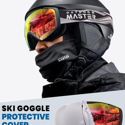 OutdoorMaster Ski Goggles with Cover Snowboard Snow Goggles OTG Anti-Fog for Men Women, Vlt 19%