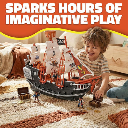 Rhode Island Novelty 10 Inch Pirate Ship Toy Boat One Per Order