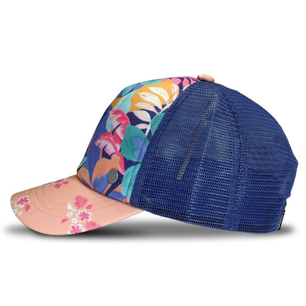 Roxy Girls Honey Coconut Trucker Hat – Adjustable Summer Cap for Girls, Lightweight and Breathable, Golden Hour Coastal Fjord, One Size