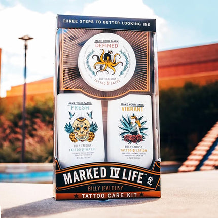 Kit de Cuidado para Tatuajes Marked IV Life de Billy Jealousy