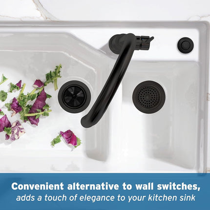 InSinkErator STC-MTBLK Bouton de commande poussoir de plan de travail d'évier, noir mat