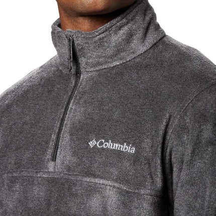 Forro polar Columbia Steens Mountain para hombre, de talla grande, con media cremallera, carbón jaspeado, Large Tall