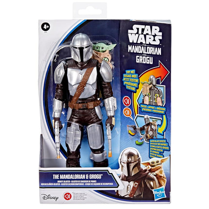 Star Wars The Mandalorian & Grogu Bounty Blaster, 28-cm Action Figure with Sound Effects & Phrases, Interactive Toys for Boys & Girls Ages 4+ - English version