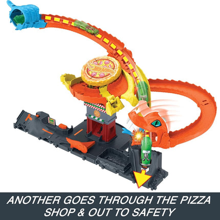 Hot Wheels City Pizza Slam Cobra Attack Playset & 1 Toy Car