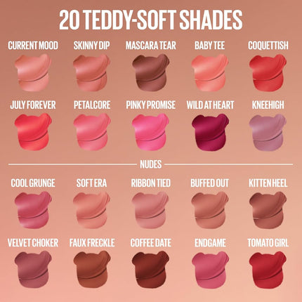 MAYBELLINE Super Stay Teddy Lip Tint, Long Lasting Matte Lipstick for Up To 12HR Wear, Tomato Girl, 1 Count