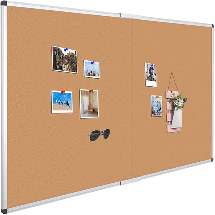VIZ-PRO Large Cork Bulletin Board, 180 X 120 cm, F