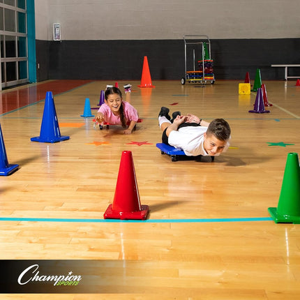 Champion Sports Mini Neon Field Cones, Red, 5"