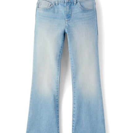 The Children's Place Girls' Wide Leg Denim Jeans, Phoebe Wash, 6