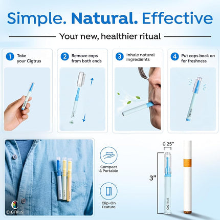 Cigtrus Smokeless Flavored Oxygen Air for a better life | Help Replace The Habit of Holding, Feel or Puff | Natural Support 4 Variety Pack