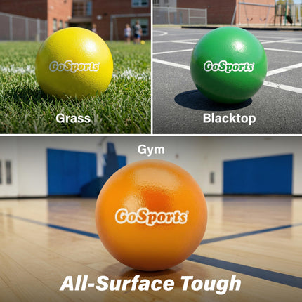 GoSports Balones de espuma blanda de 6 pulgadas para patio de juegos, juego de 6 unidades para niños, multicolor