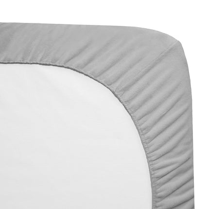 TL Care Heavenly Soft Chenille Fitted Crib Sheet for Standard Crib and Toddler Mattresses, Grey,28 x 52, for Boys and Girls