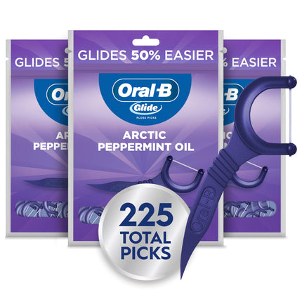 Oral-B Glide Peppermint Dental Floss Picks with Ar