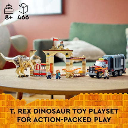 LEGO Jurassic World L'évasion des dinosaures T. rex et Atrociraptor – Ensemble de construction 76948 pour les enfants de 8 ans et plus (461 pièces)