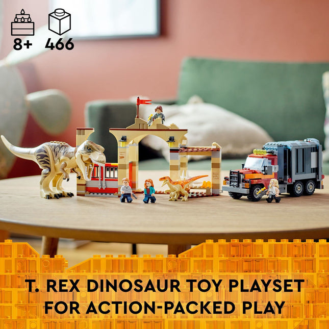 LEGO Jurassic World L'évasion des dinosaures T. rex et Atrociraptor – Ensemble de construction 76948 pour les enfants de 8 ans et plus (461 pièces)