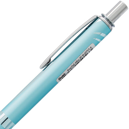 Bolígrafo de gel EnerGel® Alloy RT, punto mediano, 0,7 mm, cuerpo turquesa, tinta negra