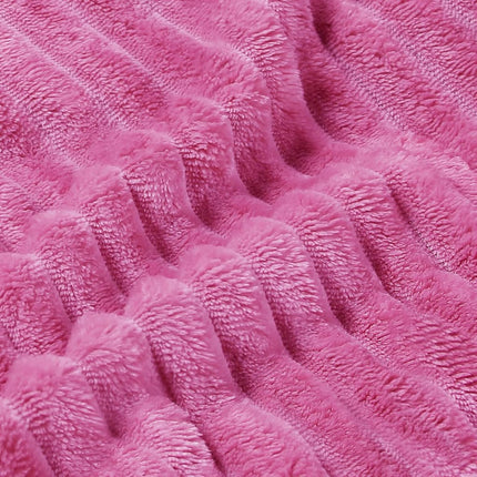 BEDELITE Fleece Blanket Twin Size – 3D Ribbed Jacquard Soft and Warm Decorative Fuzzy Blankets – Cozy, Fluffy, Plush Lightweight Throw Blankets for Couch, Bed, Sofa(Hot Pink, 60x80 inches)