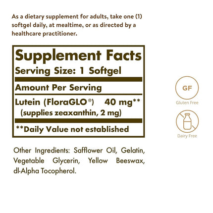 Solgar - Lutein Eye Health 40 mg. - 30 Softgels