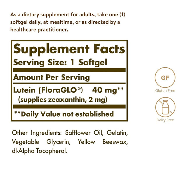 Solgar - Lutein Eye Health 40 mg. - 30 Softgels